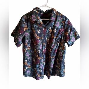 Wildfang essential floral button down shirt size 1X